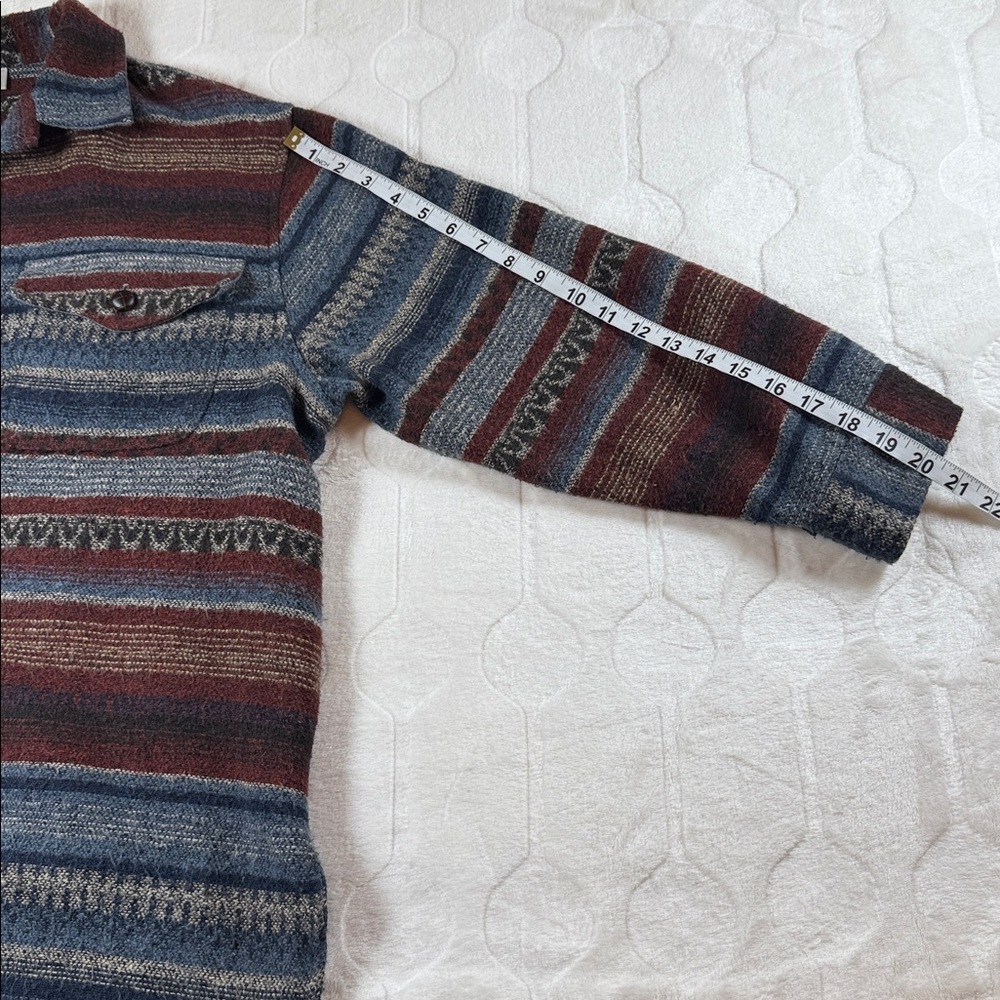 Style New York Vintage Southwestern Wool Blend Striped Jacket Womens 14 Large US - Picture 11 of 13